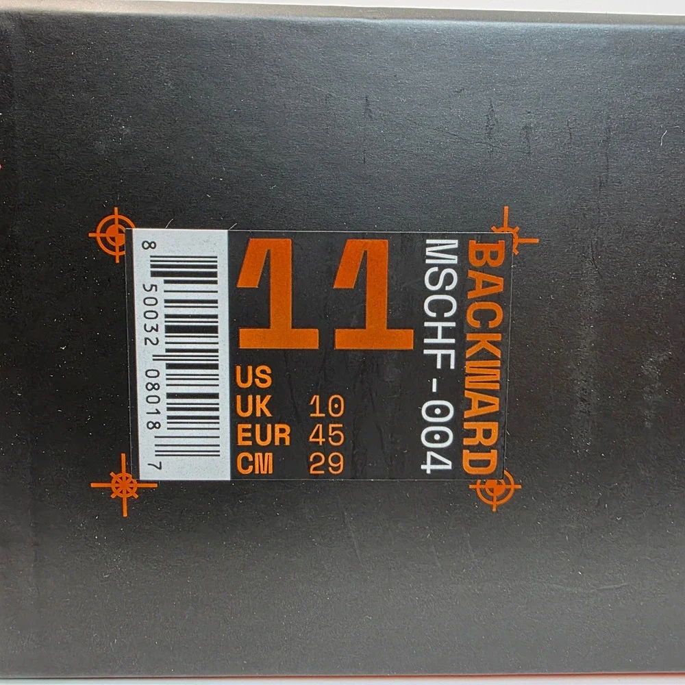 MSCHF BWD Backward Sneakers MSCHF-004 White Orange Black Mens Size 11 New in Box